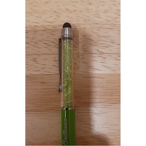 Hand Engraved Quote Pen In Lime Green - Picture 2 of 6